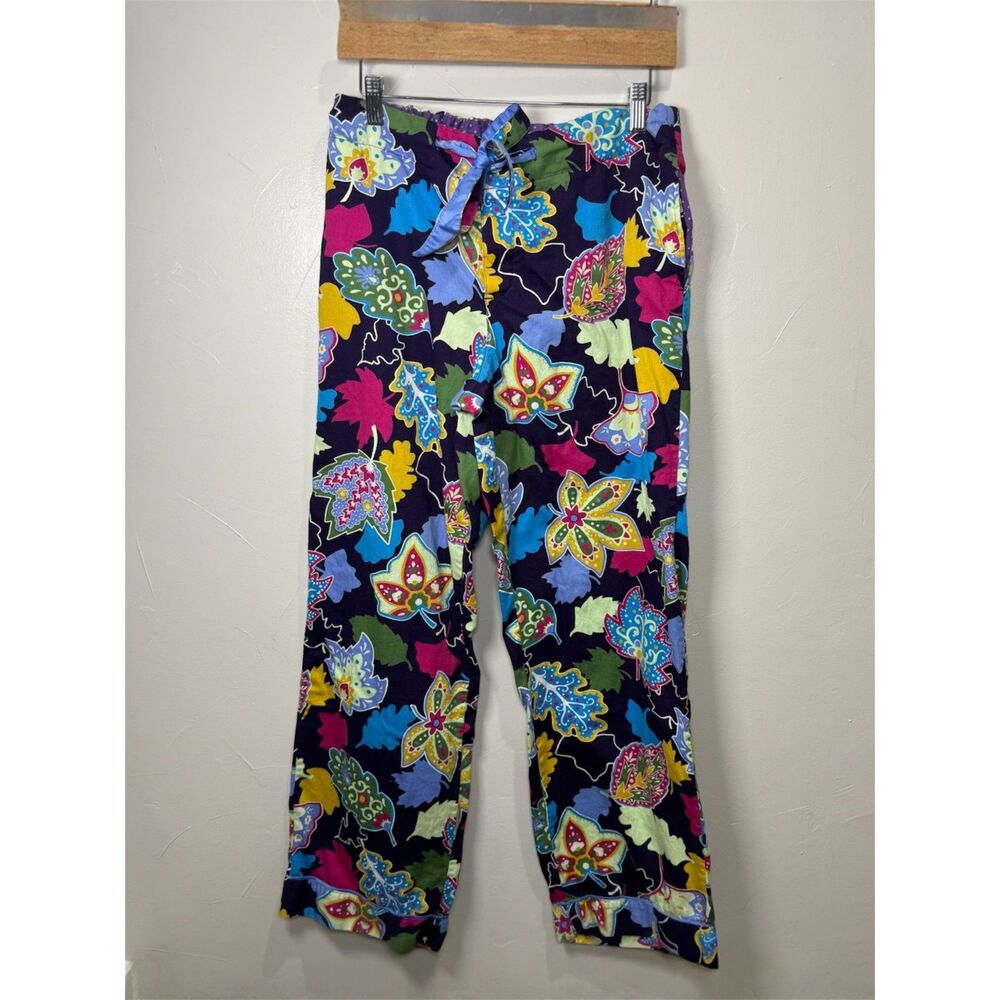 Nick and Nora Pajama Pants Florals Size Medium Cotton Lounge Pants Day Pants